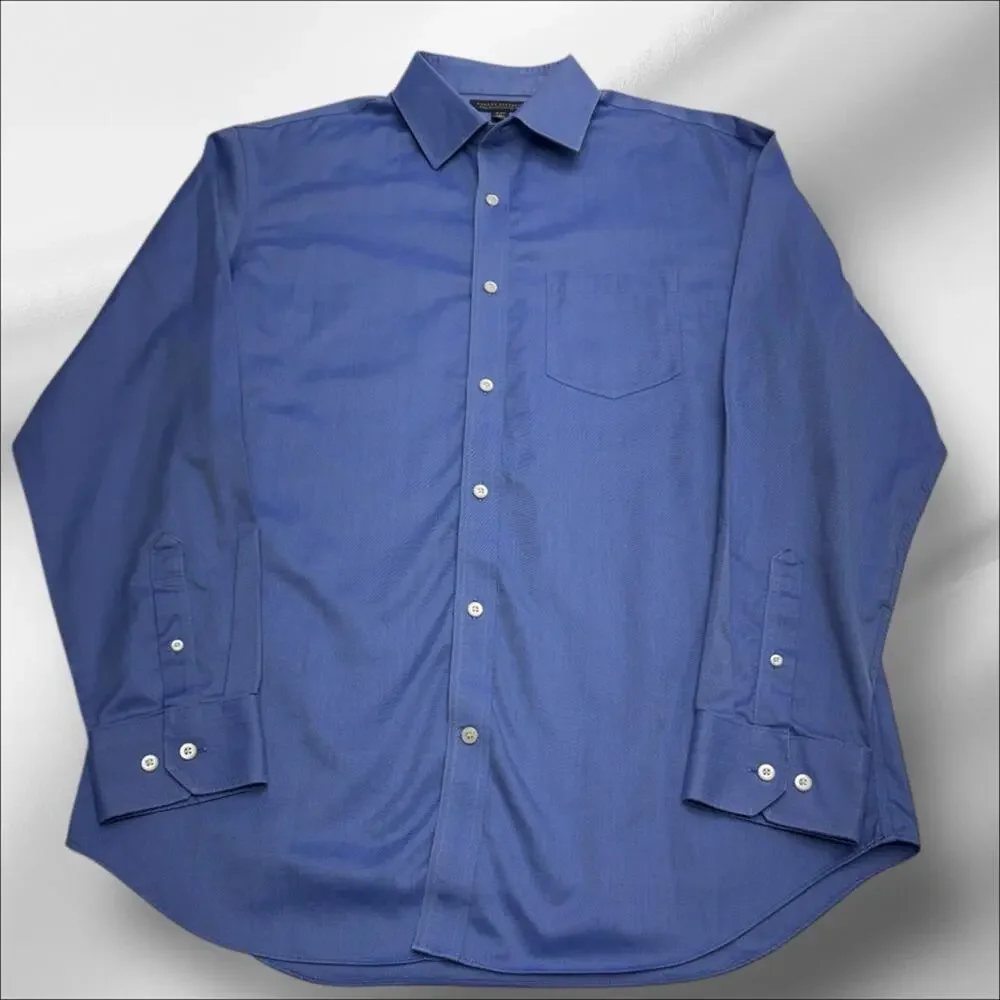 BANANA REPUBLIC Men’s 16 - 16.5 Blue Non Iron Dress Shirt